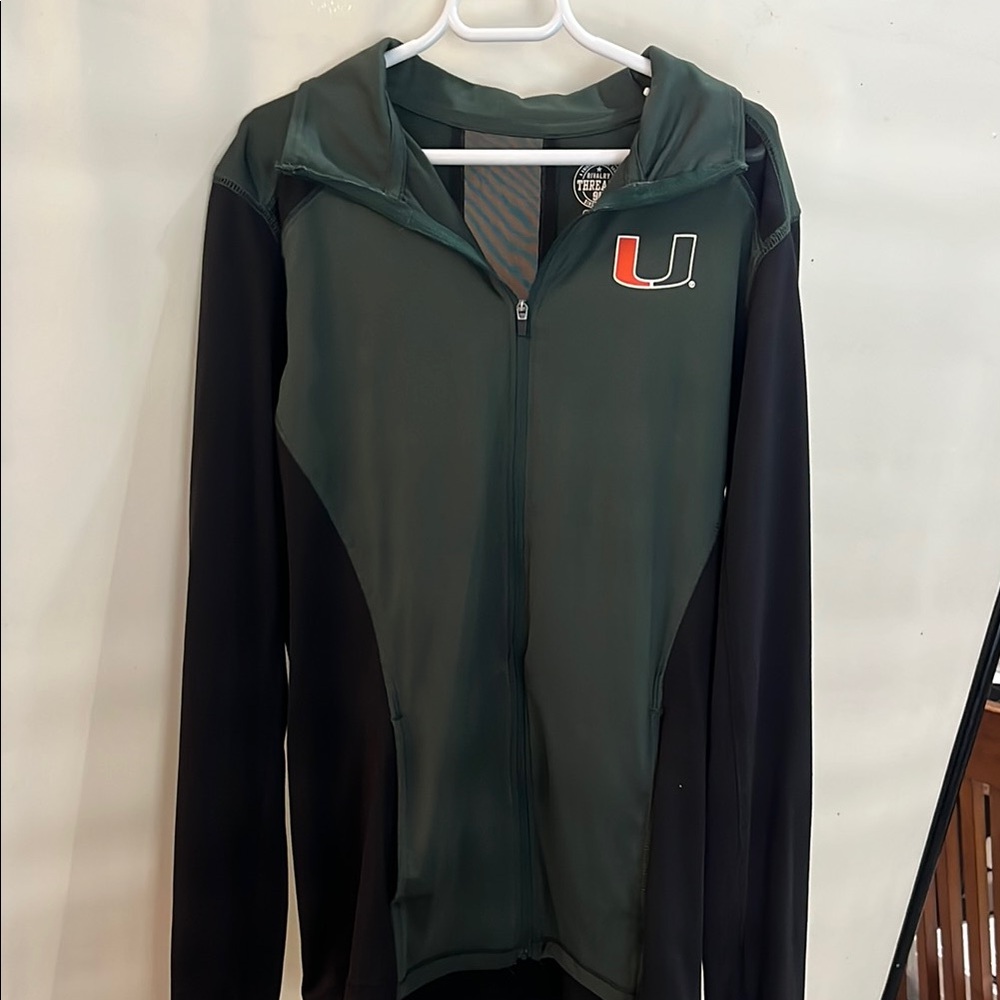 Rivalry Threads Green and Black Varsity Jacket
